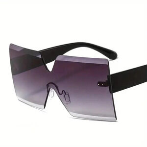Oversized Square Sunglasses (Color: Double Grey)
